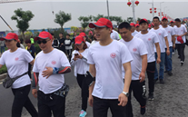 “放松心情，磨砺意志，超越自我” 正定公司参加徒步走活动